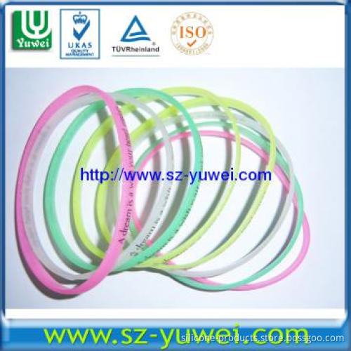 Newly Developped and multi-color Silicone Thin Bracelets